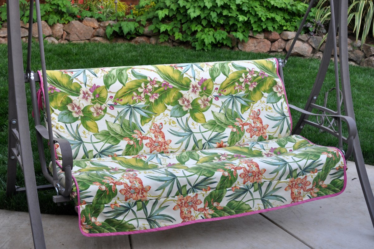 Re-covered Garden Swing