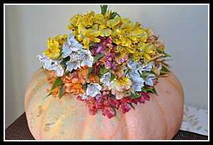 Pumpkins and Flowers