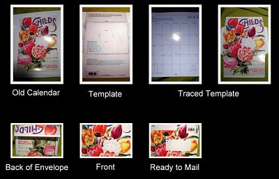 Calendar to envelope