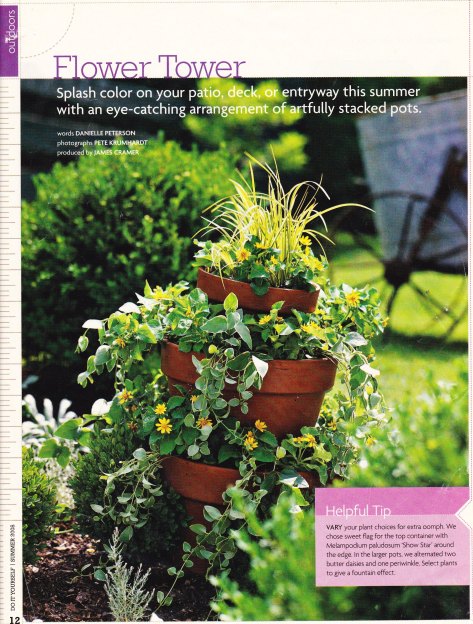 Terracotta stack Flower Tower