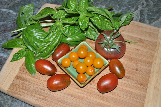 tomatoes, basil