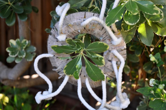 squirrel nesting wreath