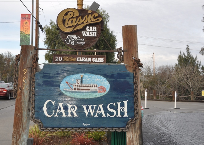 Delta Queen car wash sign