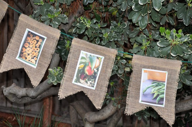 burlap bunting closeup