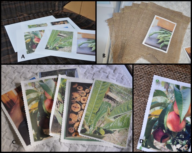 burlap bunting collage