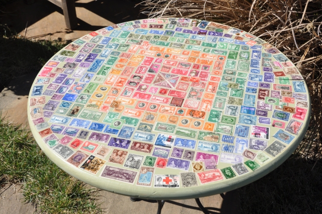Table top postage stamps 