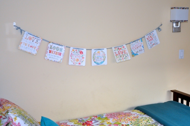 Katie Daisy calendar wall bunting/banner