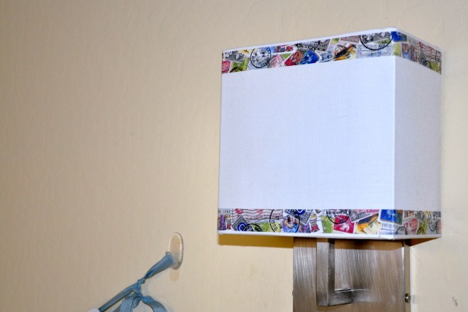 guest room washi tape lamp