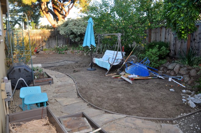 landscape revision tools and cleared area
