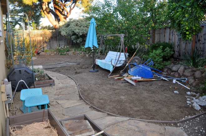 landscape revision tools and cleared area