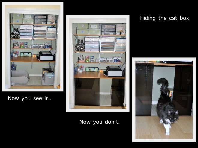 hiding the cat box