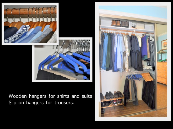 organized closet husband