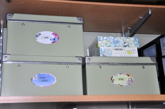 organized crafts and litter box-001