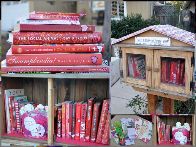 valentine's day litttle free library collage