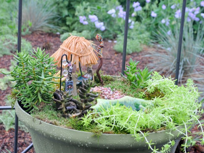fairy garden grass hut