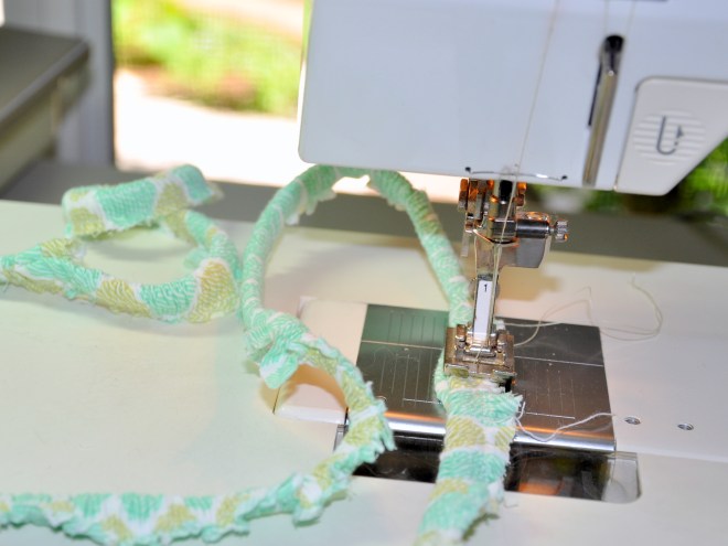 garden swing cover sewing machine detail