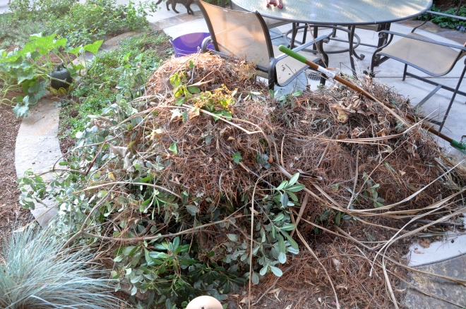 garden waste pile