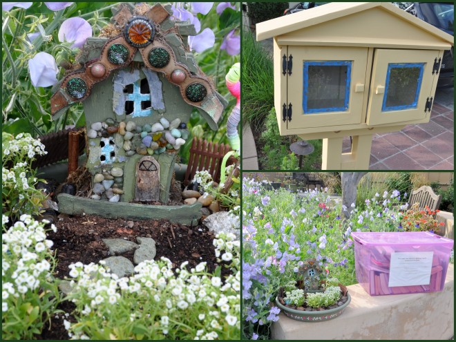 Fairy garden and Little Free Library