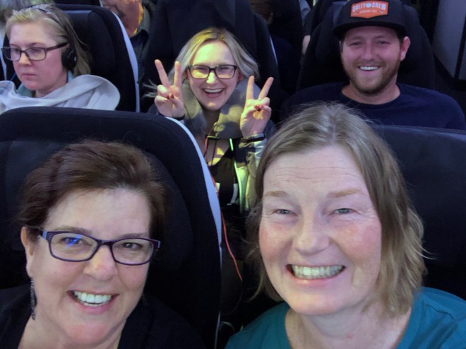Air New Zealand flight with Laurie