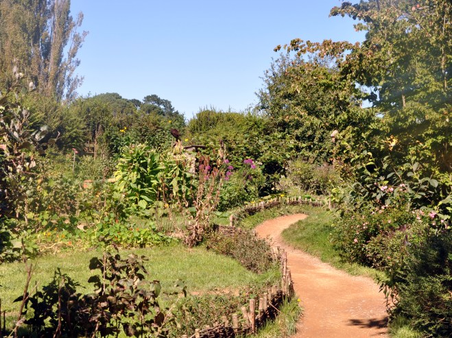 curving path in Hobbiton, New Zealand