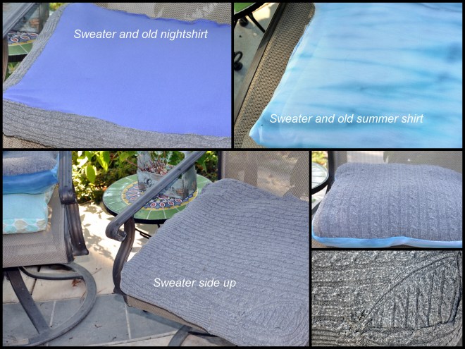 Cat beds made from fabric scraps