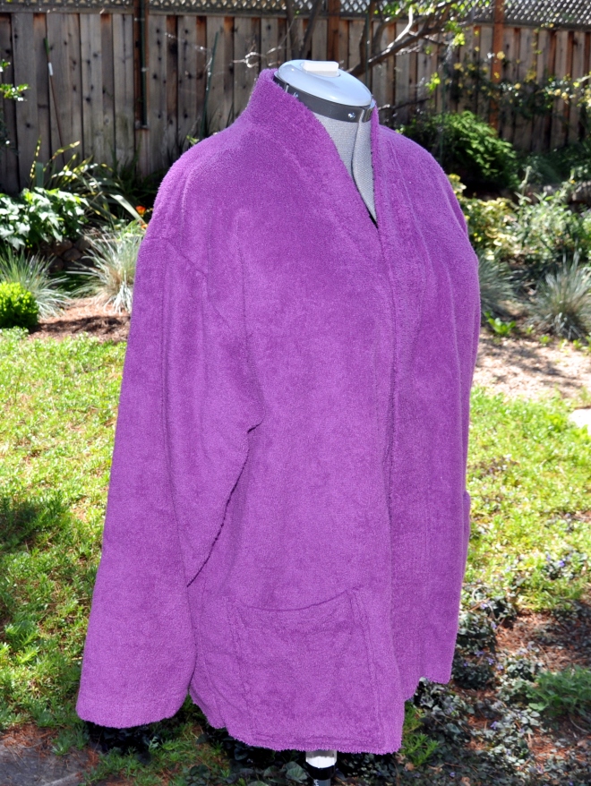 purple terry robe