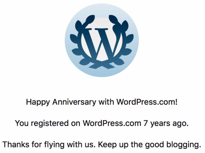 WordPress 7th anniversary