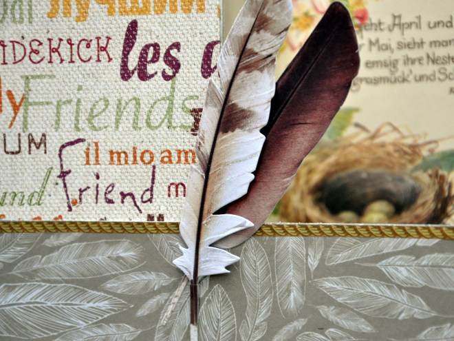 feathered z card with holden art