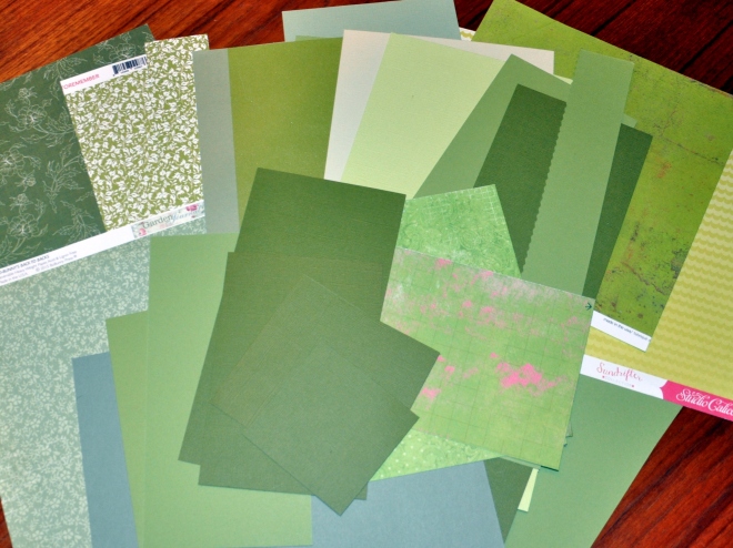 green scrap paper