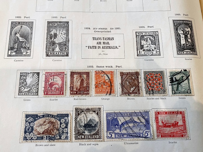 Trans-Tasmanian New Zealand postage stamps
