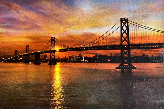 Mike Roberts iconic photograph of the San Francisco Bay Bridge