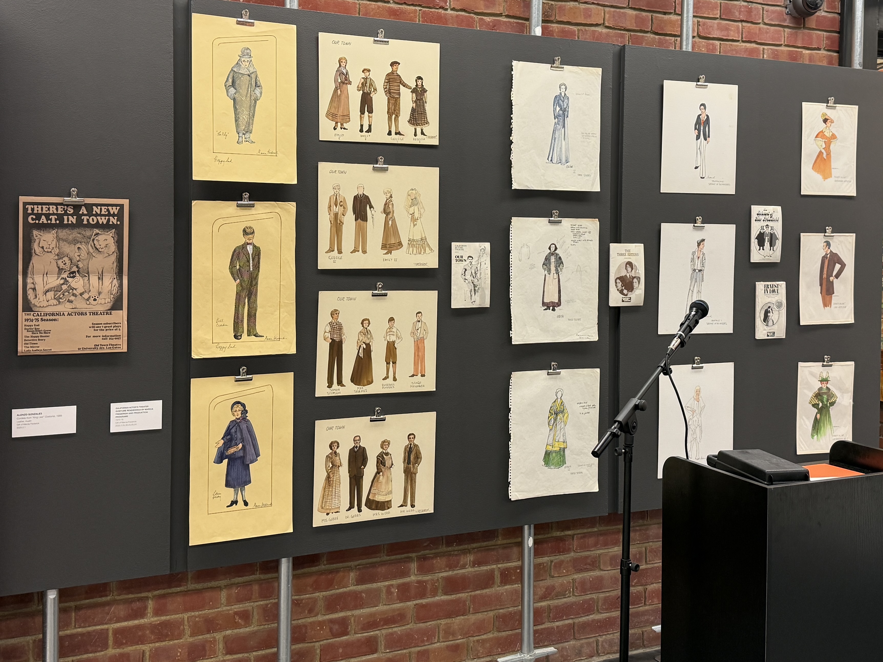 Marcia Frederick costume renderings at NUMU