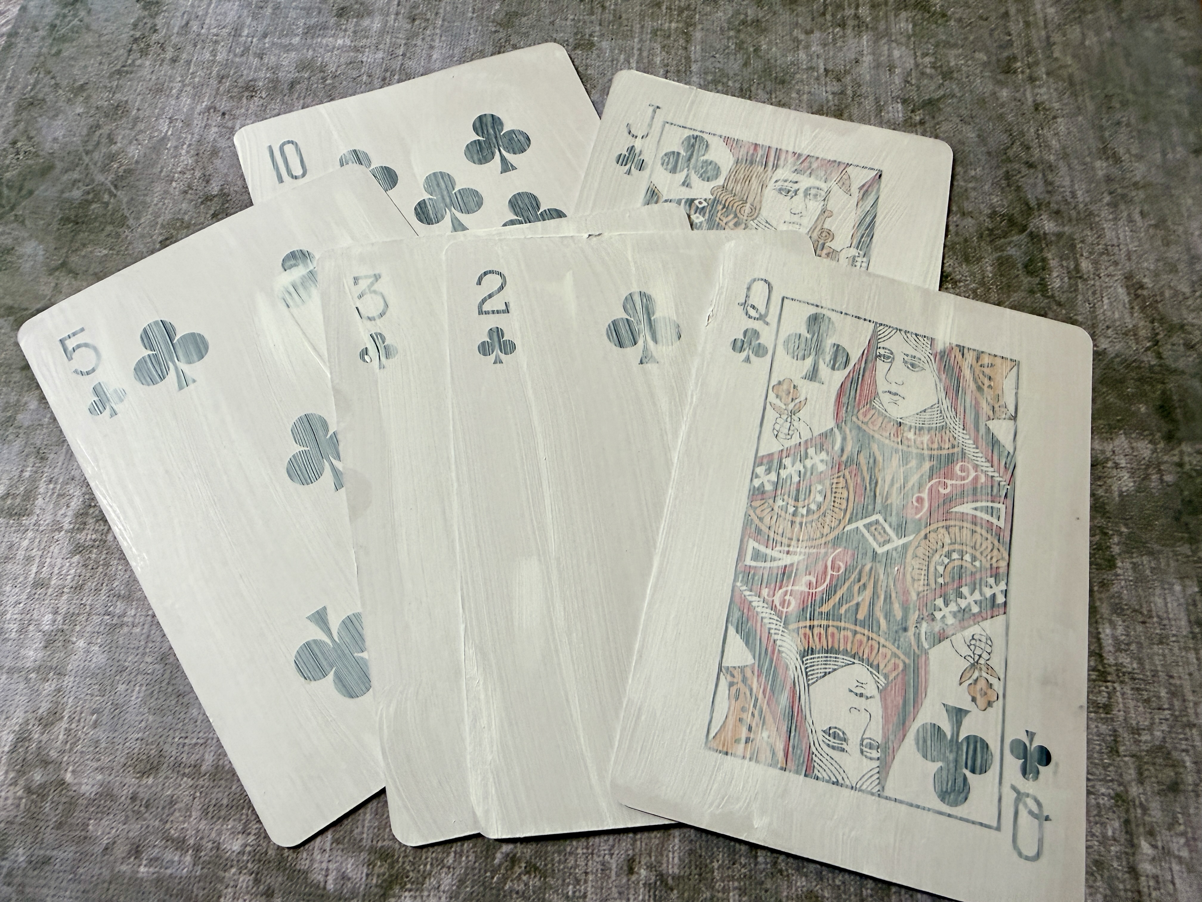Jumbo Playing cards with Gesso